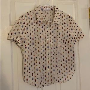 Frame button down short sleeve collared shirt